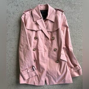 Coach light pink trench coat jacket